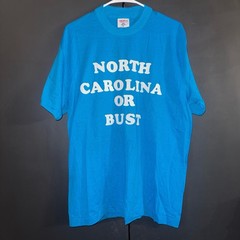 Vintage 80s North Carolina Tar Heels UNC or Bust T-Shirt XL (L) Teejays USA