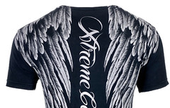 Xtreme Couture Affliction Men’s T-Shirt AEROSMITH Black Wings Biker Tattoo MMA