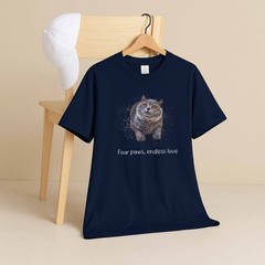 Pet Portrait Illustration Dog Cat Gift Unisex Crewneck T-shirt S-5XL