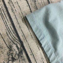 Hudson Los Angeles Mens XL Seafoam Green Raw Distressed Edge Crewneck T-Shirt