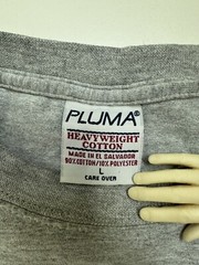 Vintage 90s Pluma Shirt Men Large Minimal Grunge Blank Heavyweight Long Sleeve