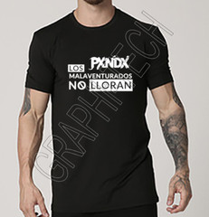 PXNDX PANDA PLAYERA NEGRA / BLACK T-SHIRT BANDA ROCK MONTERREY MEXICO nuevo