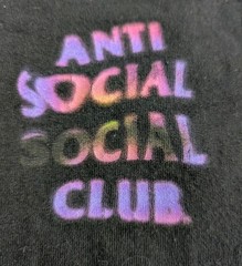 Anti Social Social Club Mens Lava T-Shirt ASSC Tee Black Purple Pink Medium