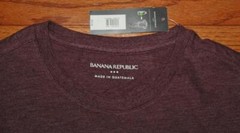 NWT Mens BANANA REPUBLIC Graphic Tee T-Shirt BEER Bottle Anatomy Wine Red *1R