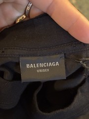 Balenciaga Black T Shirt Back Neck Logo Print Brand New Size XXL (True To Size)