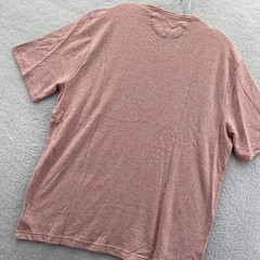 Faherty Striped Shirt Mens XL Orange Cloud Cotton Soft Short Sleeve Tee *B4 New