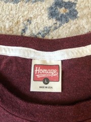 Homage Shirt Mens Large Maroon Support Your Local Coffee Shop Graphic Tee USA