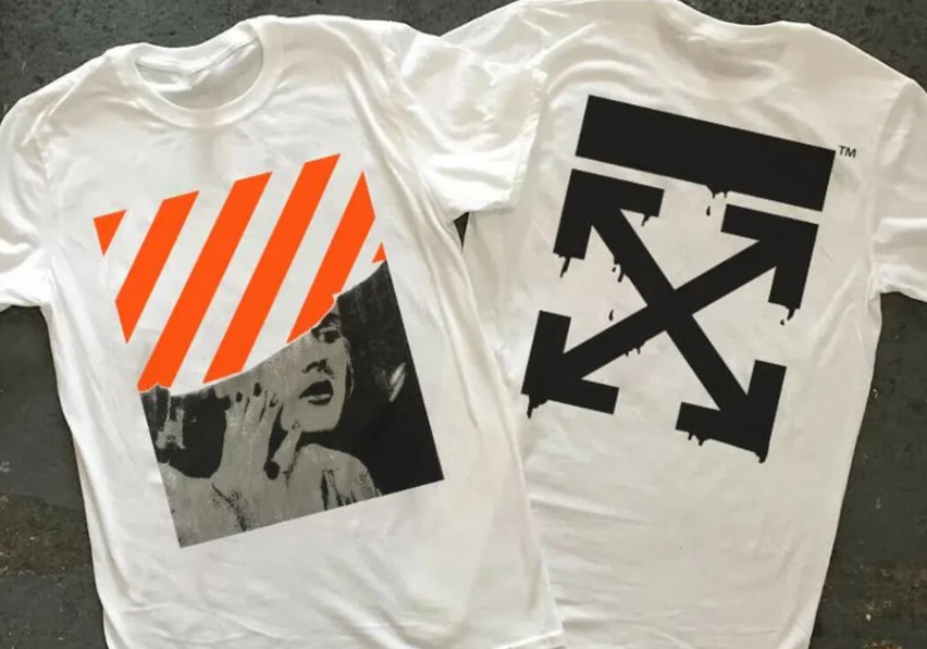 Off-White Double Side Graphic T-Shirt Unisex Fashion Tee Reprint S-5XL