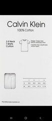 Calvin Klein Classics 3 Pack Short Sleeve Crew Neck T-Shirt , White, Mens MEDIUM