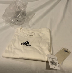 Adidas Men’s Fresh SS Tee, Style# HS0843, Size L, Color White / Black