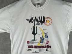 Vintage 1997 The MS Walk Tee White XL April 12 Charity Event Shirt