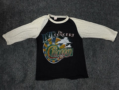 Vtg 70s Chicago Band On Tour Raglan Bootleg L RN 28205 Pakistan Autumn Rainbow