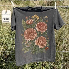 Retro Rose Graphic Romantic Comfort Tee