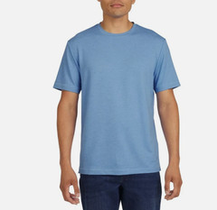 Lands’ End Men’s Classic Fit 4-Way Stretch Tee, Blue, X-Large