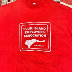 Vintage Plum Island Employees Association T Shirt 1980’s Hanes USA XL