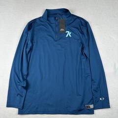 Oakley Shirt Mens Large Blue Hydrolux Podium 1/4 Zip Pullover Golf Training