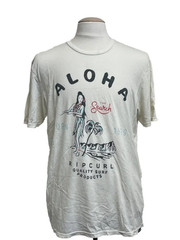Rip Curl Aloha Hula Girl Beige Graphic T-Shirt Size S