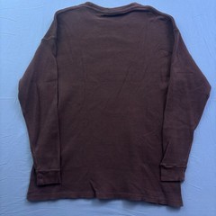 Gemrock Heavyweight Thermal Shirt Mens 6XL Brown Waffle Knit Long Sleeve Cotton
