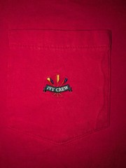 Vintage Ivy Crew Classics Men’s Red Cotton Knit Crew Neck Pocket Logo Tee M