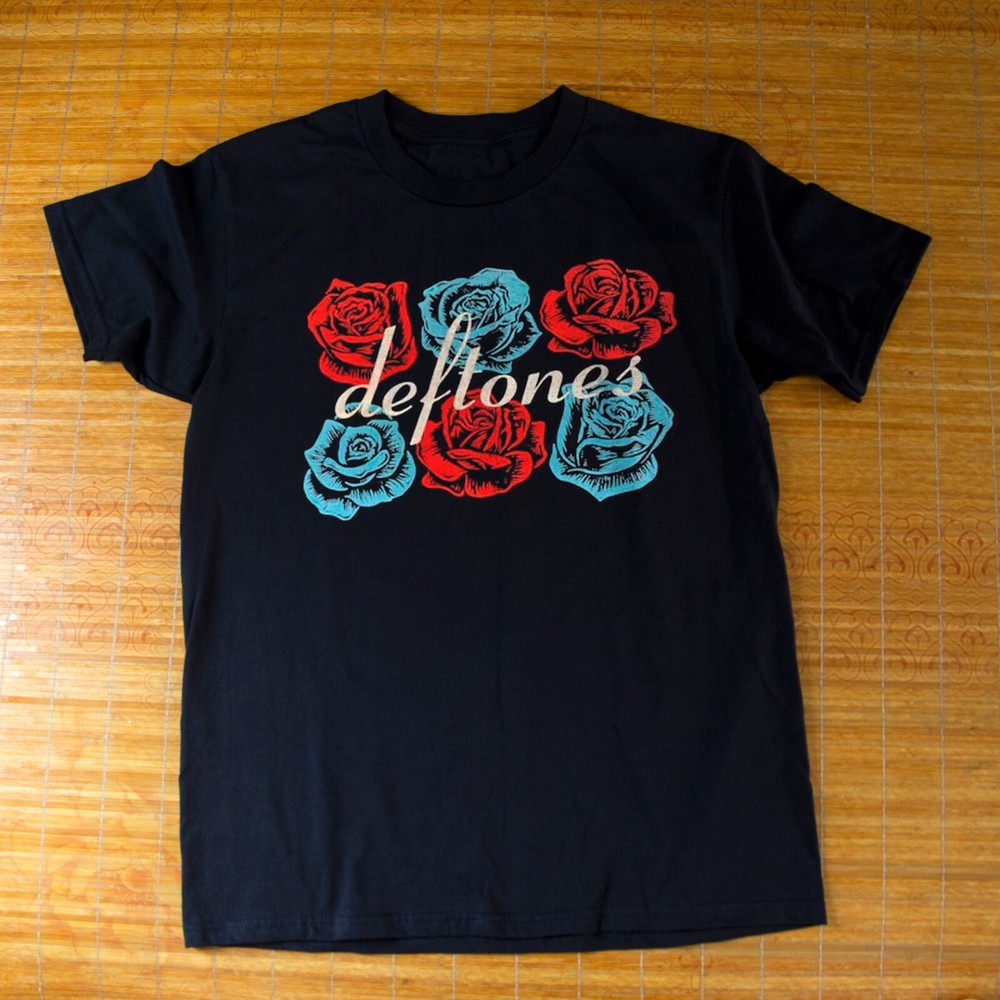 Deftones Self Titled Roses Unisex Black T-shirt Size S-5XL