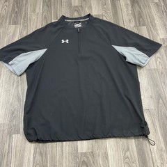 UNDER ARMOUR Loose All Season Gear Black 1/4 Zip Pullover T-Shirt Men’s Size L