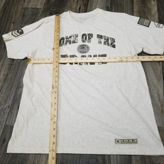 Mens Colosseum Tee T-Shirt Military Home of the Brave Camo Large Oht XL Gray
