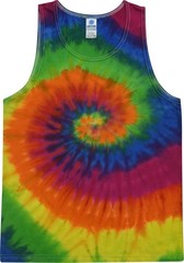 Unisex Tie Dye Tank Top Sleeveless 100% Cotton Summer Beach Shirt Hand Dyed
