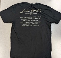 2 Sides ANDREA BOCELLI SI 2023 SPRING TOUR T SHIRT XL