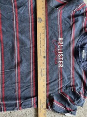 Hollister Must Have Striped Crew Neck T Shirt Men’s Small Navy Blue