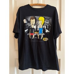 Beavis and Butt-Head MTV Fifth Sun Graphic T-Shirt Black Mens XL 2011 Vintage