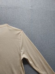 Old Navy Men Henley Shirt L Yellow Waffle Knit Long Sleeve Knit Casual Relaxed