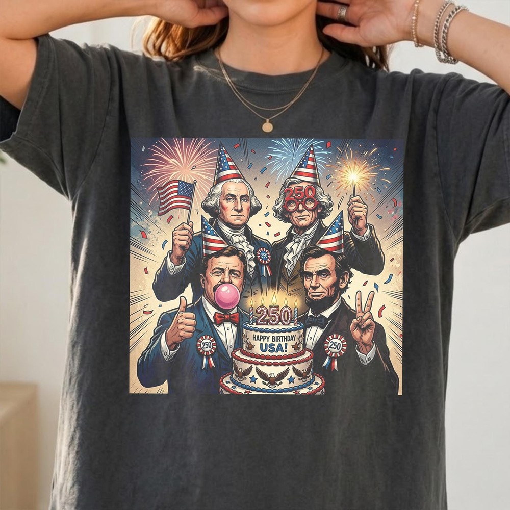 USA 250th Birthday Shirt Patriotic Sestercentennial July 4th Gift Tee
