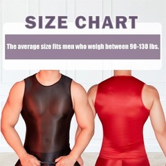 Men Oil Glossy See Through Tank Tops Stretch Breathable Undershirts T-Shirt Vest