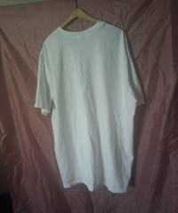 adidas Men’s Big & Tall White Solid Crew Neck Logo T-Shirt Short Sleeve 3XLT