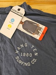 M / MEDIUM – BLUE – Men’s Hang Ten Long Sleeve Lightweight Sun Shirt UPF 50+