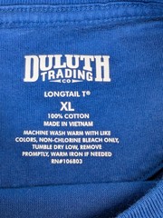 Duluth Trading Co Men’s XL Longtail T Shirt /Pocket Crewneck Blue 100% Cotton