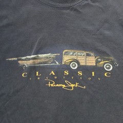 Panama Jack Classic Tradition Woodie Wagon Boat Graphic T Shirt Mens XXL Navy