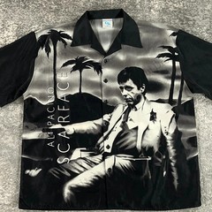 Tony Montana Scarface Replica Hawaiian T Shirt Cosplay Top