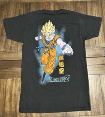 Dragon Ball Z Men’s T-Shirt Black, Graphic Print, Goku Super Sayian Anime Size S