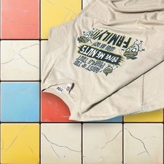 Vintage Y2K Humor Gamer Graphic Tee Men XL Jerzees Drive Me Nuts Beige Cream Art