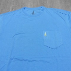 Johnnie-O Men’s Small Palm Paradise T-Shirt Malibu Blue SS Crew Neck