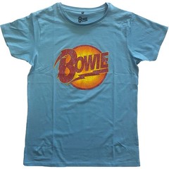 Men’s David Bowie Vintage Diamond Dogs Slim Fit T-shirt Medium Blue