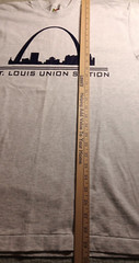 Vtg Lg FOTL St. Louis Union Station Graphic Single Stitch T Shirt W/ Flanel Cuff