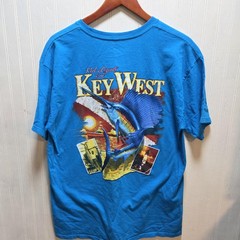 Reel Legends Shirt Mens Large Blue Key West Sailfish Graphic Tee Florida Tagless