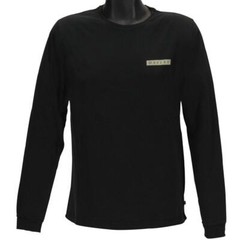 Oakley Harry Long Sleeve Tee Mens Size M Medium Jet Black Cotton Logo T-Shirt