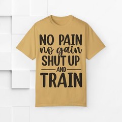 Workout Motivation T-shirt, Gym Tee, Fitness Shirt, Exercise Apparel, No Pain No