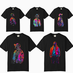 Mens Neon Hip Hop Urban T-Shirt, Comfort Colors T Shirt, Unisex Streetwear Tee