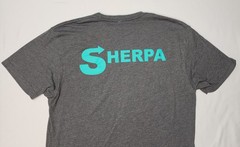 Next Level Apparel Men Charcoal Gray T-Shirt Turquoise Sherpa Size M