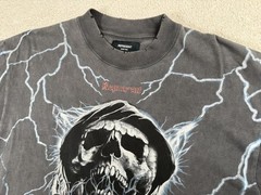 Represent Shirt Mens Medium Louder Than Hell Gray Grim Reaper Lightning Skull