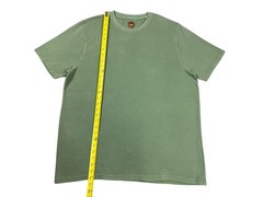 Common People Ottoman Texture Shirt Garment Dye Relaxed Fit Green L Ribbed Sleek